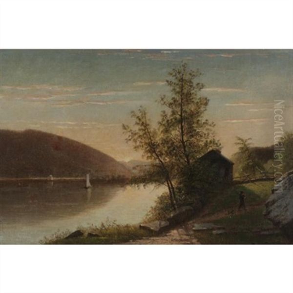 Hut On The Hudson Oil Painting by James Augustus Suydam