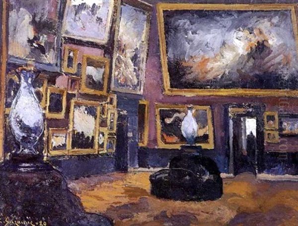 Salle D'exposition Au Musee De Rouen Oil Painting by Leon Suzanne