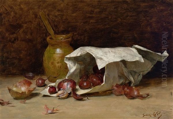 Onions Oil Painting by Marc Aurele de Foy Suzor-Cote