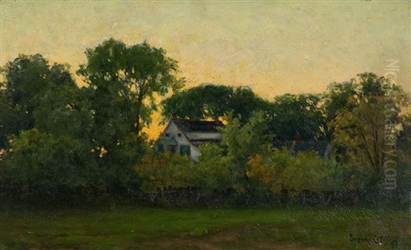 Le Vieux Manoir De Nicolet, Soir Oil Painting by Marc Aurele de Foy Suzor-Cote