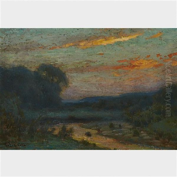 Le Soir, Arthabaska (riviere La Pierre), P.q. Oil Painting by Marc Aurele de Foy Suzor-Cote