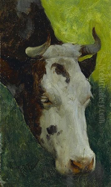 Study Of A Cow Oil Painting by Marc Aurele de Foy Suzor-Cote