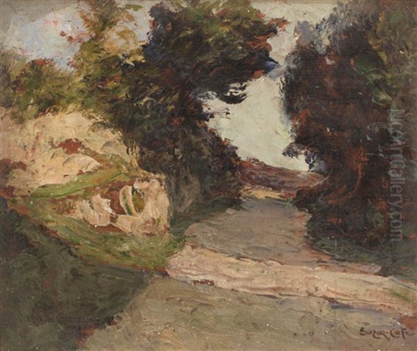 Chemin Creux, Bretaque Oil Painting by Marc Aurele de Foy Suzor-Cote