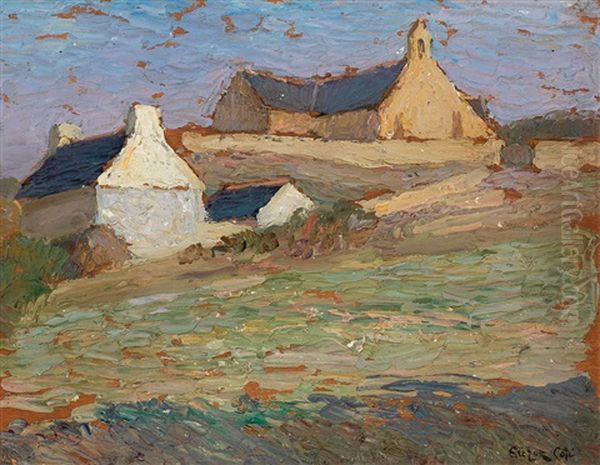 Pres De La Chapelle Porz-guen, Bretagne Oil Painting by Marc Aurele de Foy Suzor-Cote