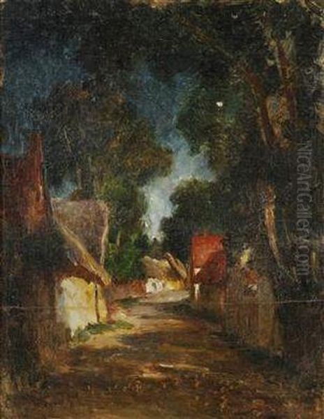 Dorf Vor Dem Gewitter Oil Painting by Zdenka Braunerova