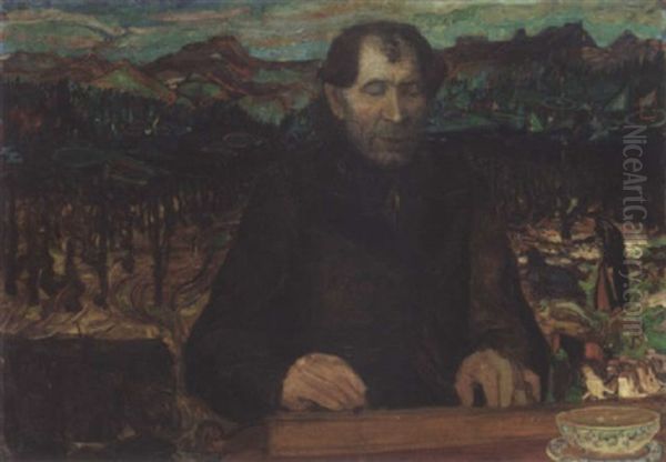 Spellemann Med Langleik Oil Painting by Anders Castus Svarstad