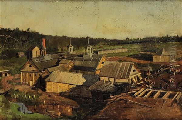 Michajlovskij Zavod - Distilleria Oil Painting by Aleksandr Alexandrovich Svedomskij