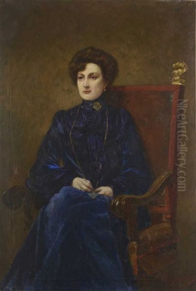 Femme Au Fauteuil Oil Painting by Paul Alexander Svedomsky