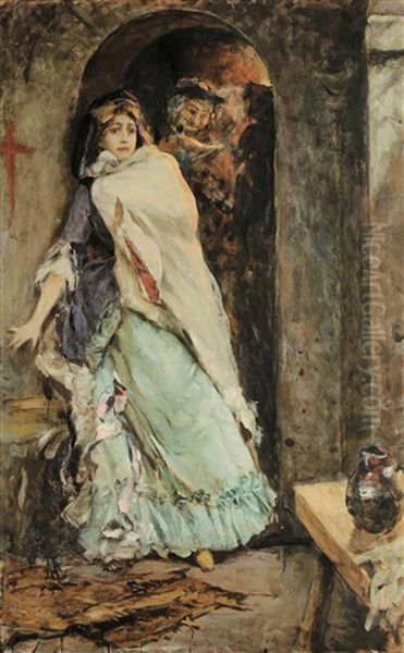 La Principessina Tarakanova Oil Painting by Paul Alexander Svedomsky