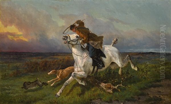 Hare Coursing by Nikolai Egorovich Sverchkov