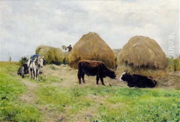 Sensommar Oil Painting by Sergei Ivanovich Svetoslavsky