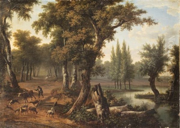 Paysage De Campagne Oil Painting by Frans Swagers