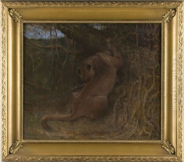 The Panther Oil Painting by John Macallan Swan