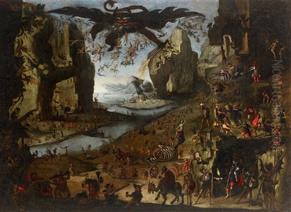 The Temptation Of Saint Anthony Oil Painting by Jakob Isaacsz Swanenburgh