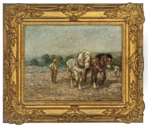 Cleaning The Land Oil Painting by Harold Joseph Swanwick