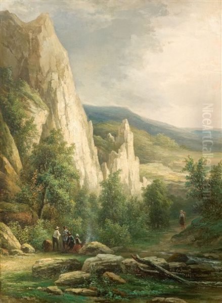 Rast In Den Bergen by Cristianus Hendricus de Swart