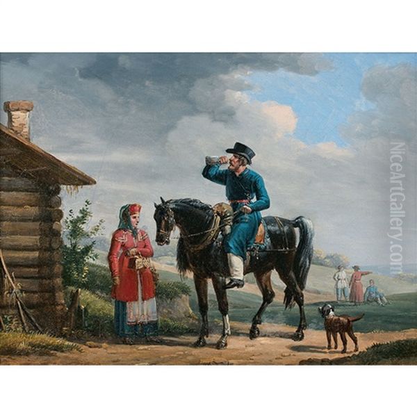 La Halte Russe Oil Painting by Edouard Swebach