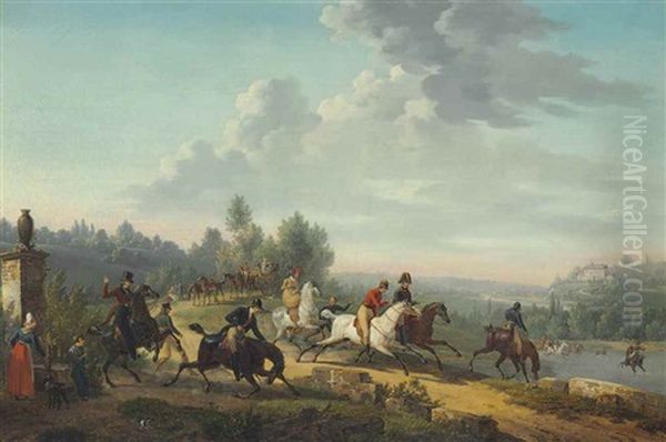 La Chasse A Courre Oil Painting by Edouard Swebach