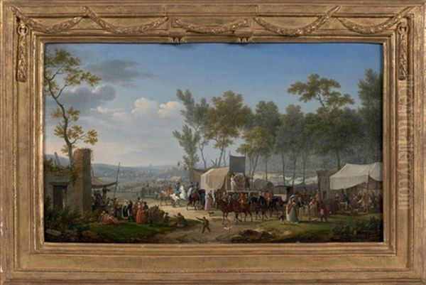 Une Foire De Village Oil Painting by Jacques Francois Joseph Swebach-Desfontaines