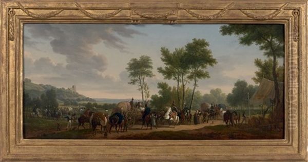 Le Convoi Ou La Marche D'armee Oil Painting by Jacques Francois Joseph Swebach-Desfontaines