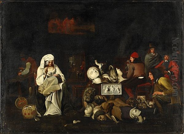 Interior Av Konstnarsatelje Oil Painting by Michael Sweerts