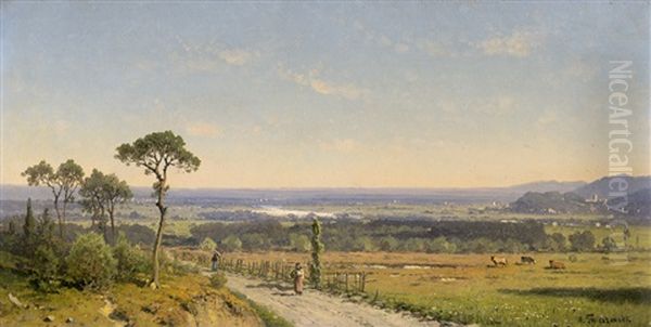 Sommerliche Vorgebirgslandschaft Oil Painting by Alexander Swieszewski