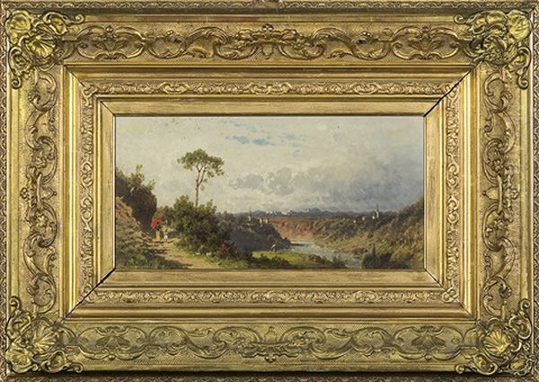 Landscape Around Munich Oil Painting by Alexander Swieszewski