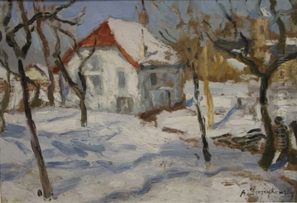 Painting by Alfred Swieykowski