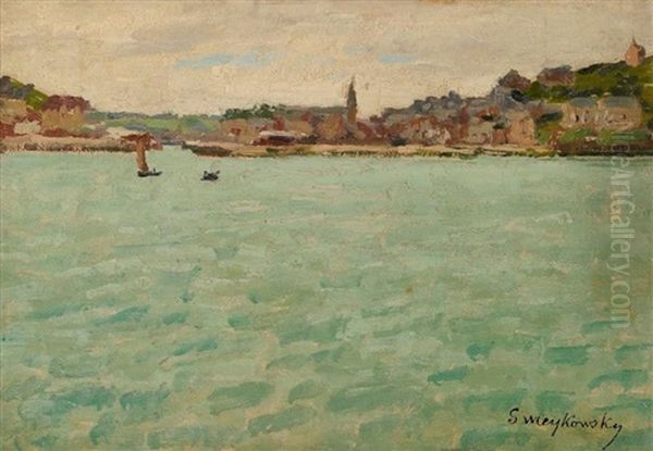 Saint-severin Vue De Saint-malo Oil Painting by Alfred Swieykowski