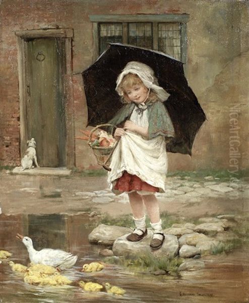 April Showers Oil Painting by George Hillyard Swinstead