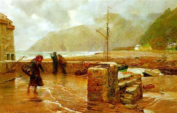 Lynmouth Oil Painting by George Hillyard Swinstead