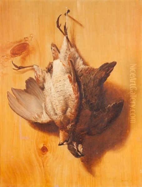 Bobwhite Quail And Woodcock (2 Works) Oil Painting by James Brade Sword