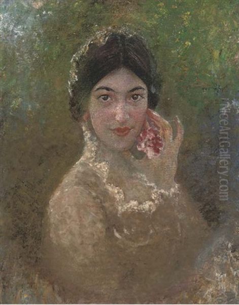 Portrait Of A Lady Oil Painting by Anna Louisa Robinson Swynnerton