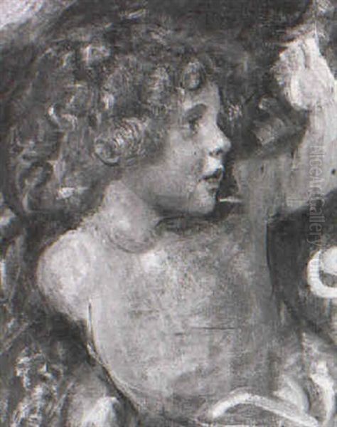 Un Putto Oil Painting by Anna Louisa Robinson Swynnerton