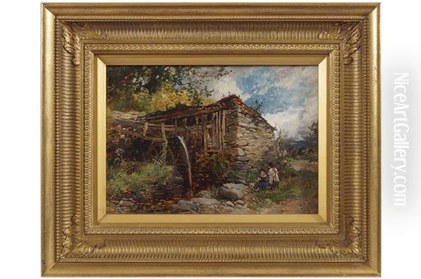 Watermill Oil Painting by John Syer