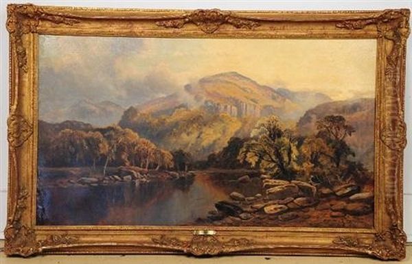 River Landscape Oil Painting by John C. Syer