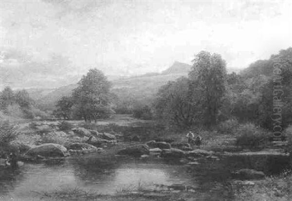 Near Meol Siabod, North Wales Oil Painting by John C. Syer