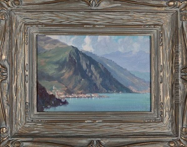 Menaggio, North From Cadenabbia (italy), No. 10 Oil Painting by Frederick Oakes Sylvester