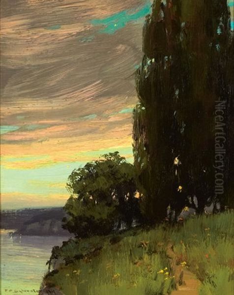 Twilight And Evening Star Oil Painting by Frederick Oakes Sylvester