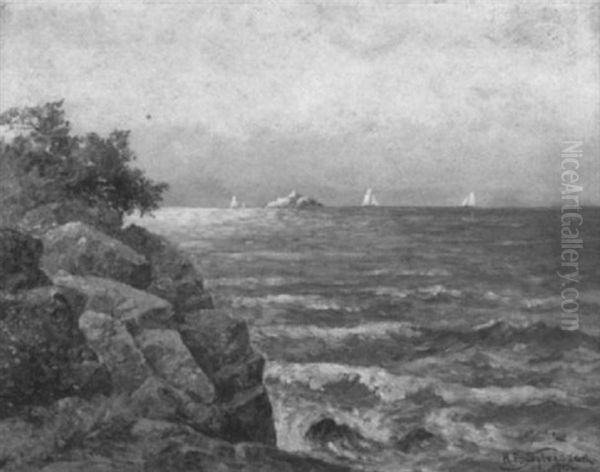 Egg Rock, Nahant Oil Painting by Harry Sylvester