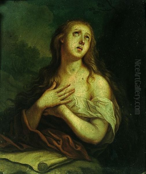 Sainte Marie-madeleine Repentante Oil Painting by Louis de Sylvestre the Younger