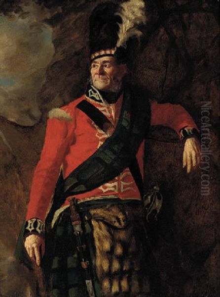 Portrait Of Hugh Stewart In Uniform Oil Painting by John Syme