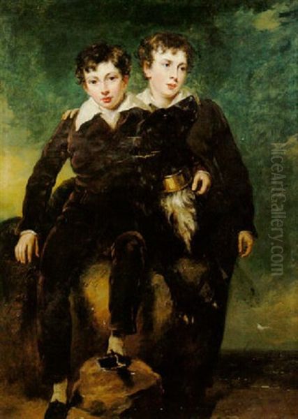 Portraits Of Lionel And George Bonar Oil Painting by John Syme