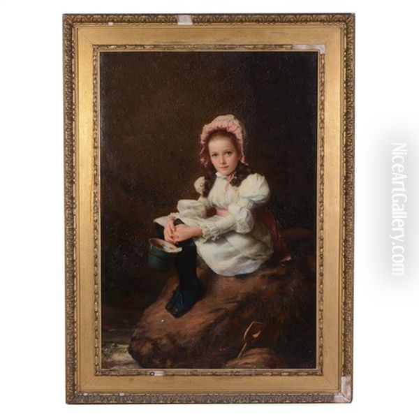 Portrait Of A Young Girl Oil Painting by William Robert Symonds