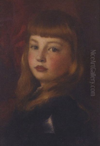 Portrait Of The Hon. Lady Violet Agar-robartes Of Lanhydrock, Cornwall Oil Painting by William Robert Symonds