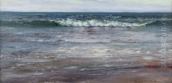 Panoramic Coastal Seascape Oil Painting by George Gardner Symons