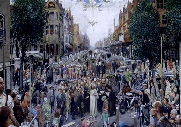 My Lord I Meet In Every London Lane And Street Oil Painting by Mark Lancelot Symons