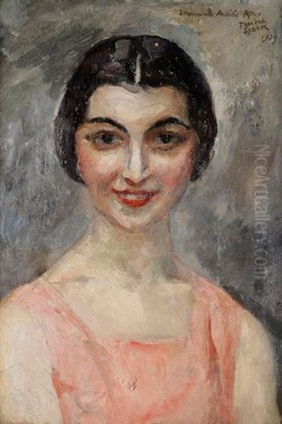 Portrait De Jeune Femme Oil Painting by Tancrede Synave