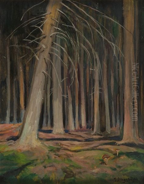 In The Forest Oil Painting by Henryk Szczyglinski