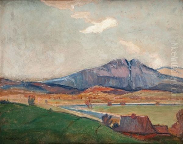 View Of The Giewont Oil Painting by Henryk Szczyglinski